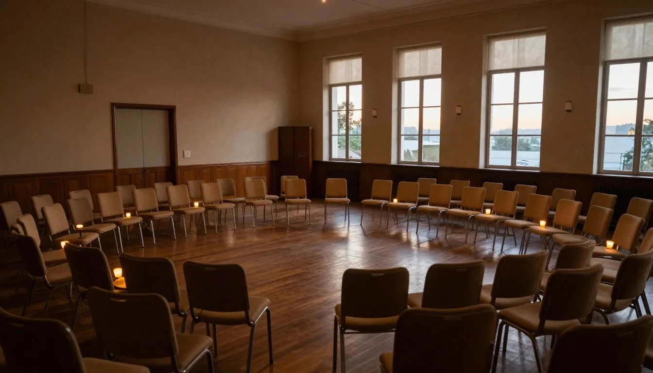 Taller de revisión de contenidos con luz cálida
